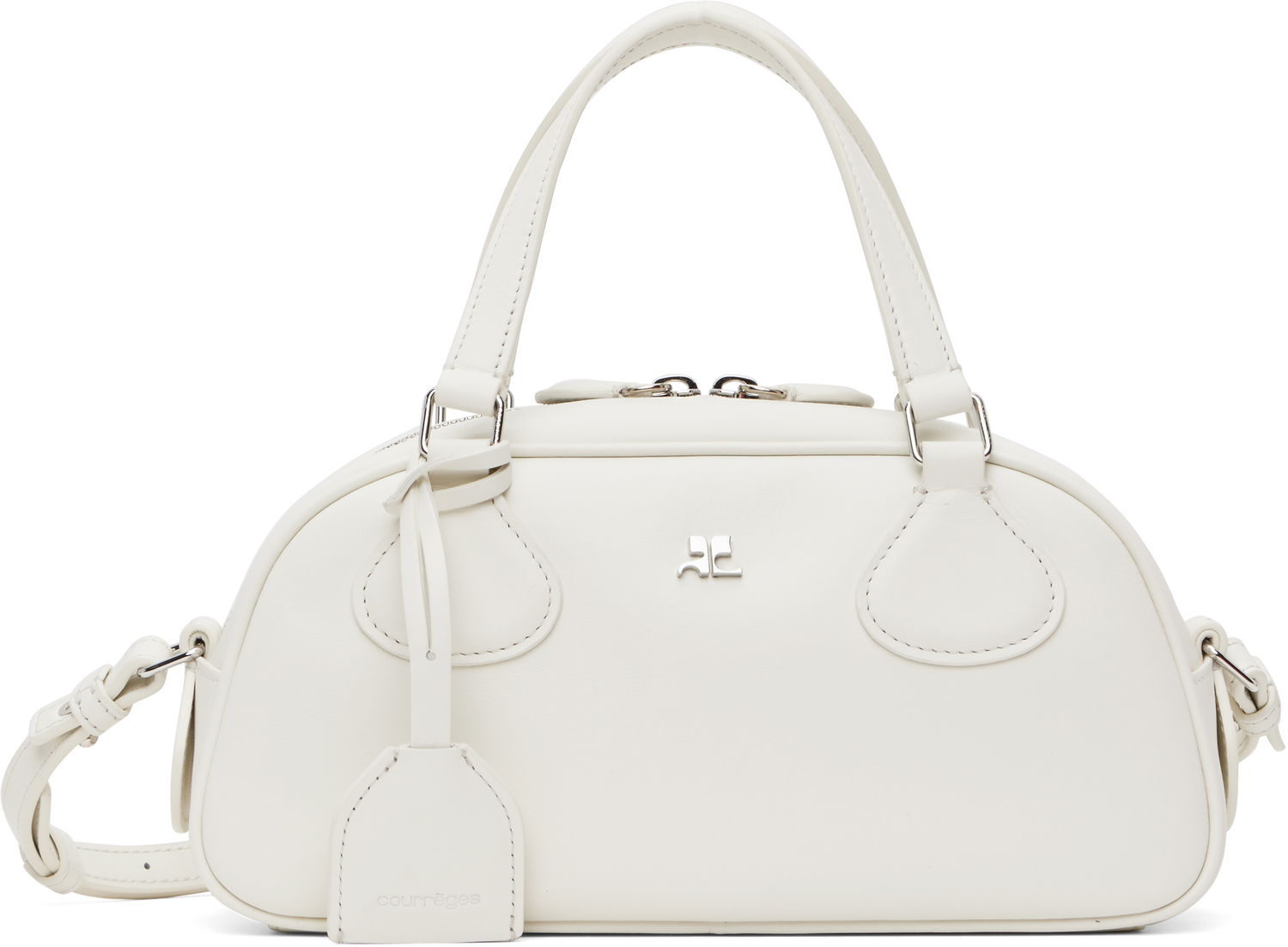Kabelka Courrèges Courrèges Friday Bowling Leather Bag Biela | 125GSA167CR0065, 0