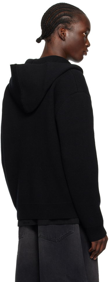 Mikina We11done We11done Knit Zip-Up Hoodie Čierna | WD-KJ2-24-609-M-BK, 2