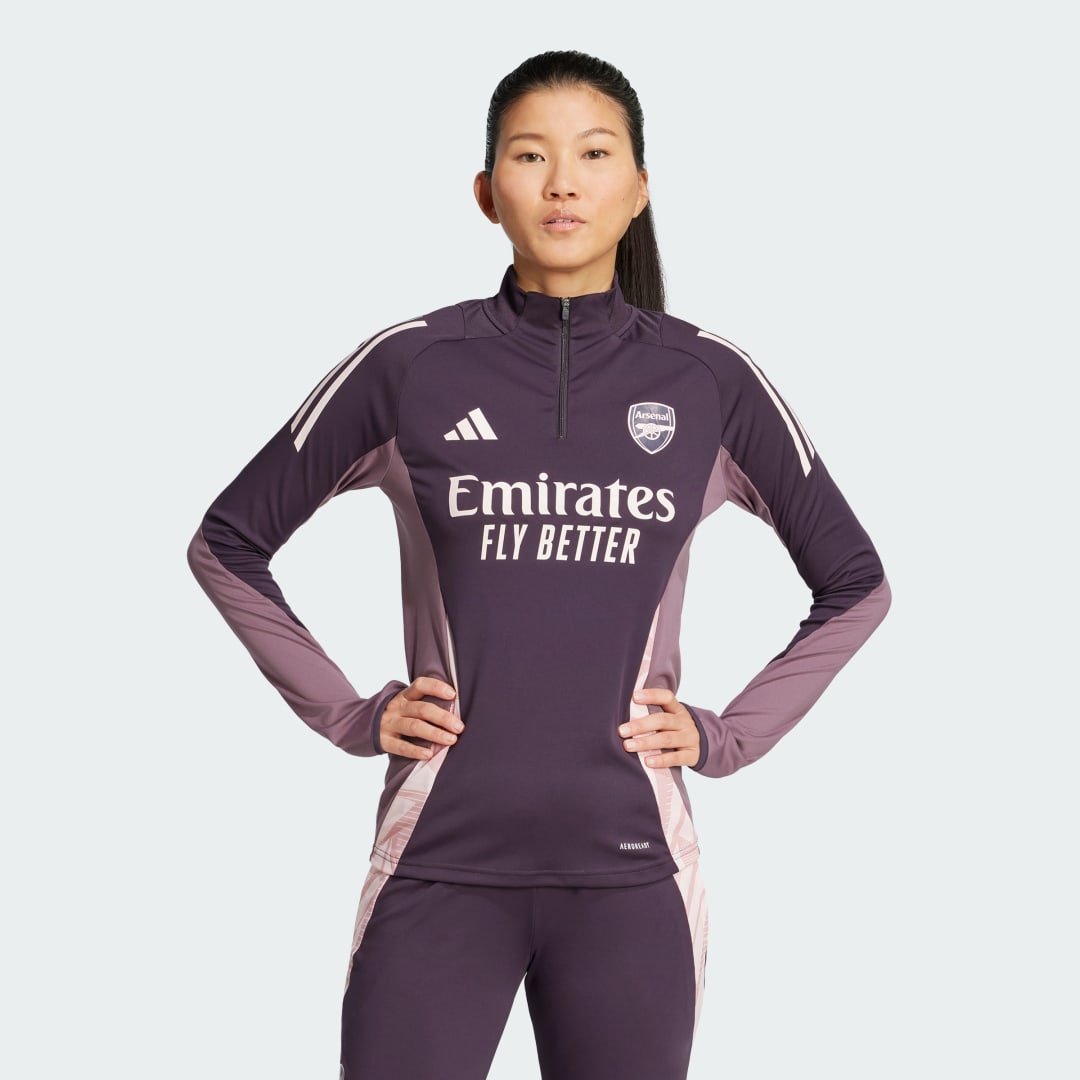 Mikina adidas Performance Arsenal Tiro 24 Training 1/4 Zip Top Fialová | JF2920, 0