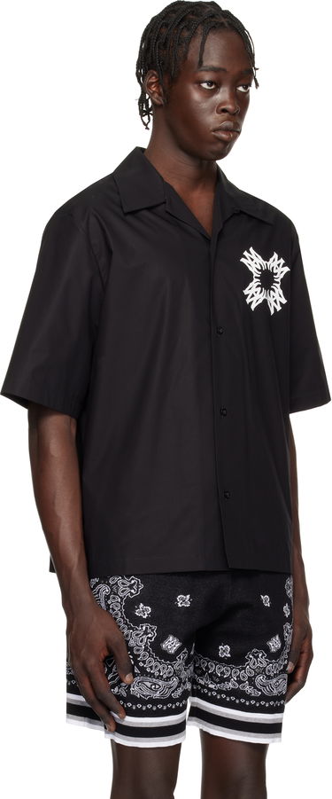 Košeľa AMIRI Quad Logo Print Bowling Shirt Čierna | AMSTCA1075, 1