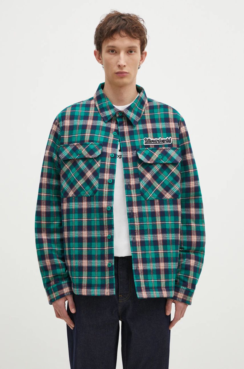 Košeľa BILLIONAIRE BOYS CLUB Billionaire Boys Club Padded Check Overshirt Zelené | B24430, 0