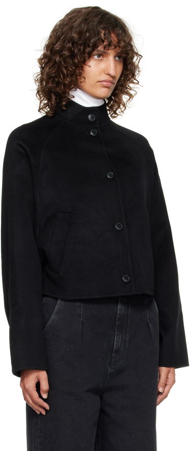 Bunda Loulou de Saison Loulou de Saison Nyma Cropped Wool Jacket Čierna | NYMA, 1
