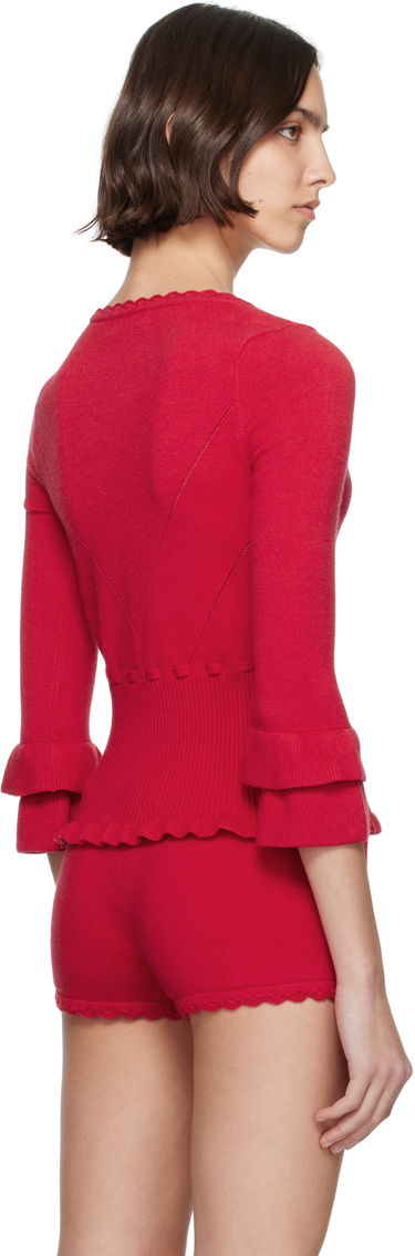 Sveter GUIZIO Guizio Mathilde Knitted Cardigan Červená | S25111S052, 2