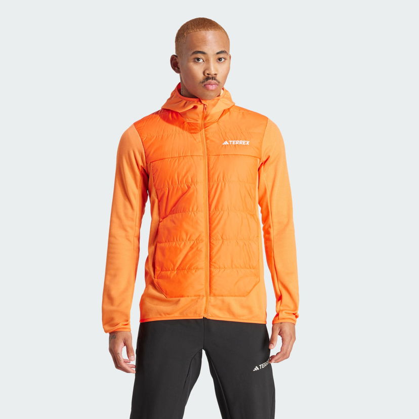 Bunda adidas Performance Terrex Multi Hybrid Insulated Hooded Jacket Oranžová | IR7884