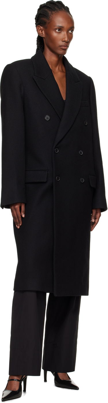 Kabáty WARDROBE.NYC WARDROBE.NYC Double Breasted Coat Čierna | W4108F25WO, 3