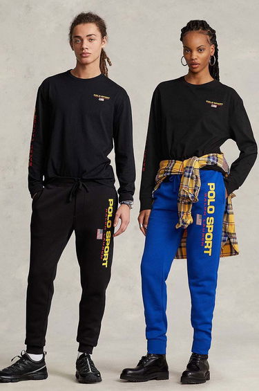 Tričko Polo by Ralph Lauren Long Sleeve Graphic T-Shirt Čierna | 710814128, 3