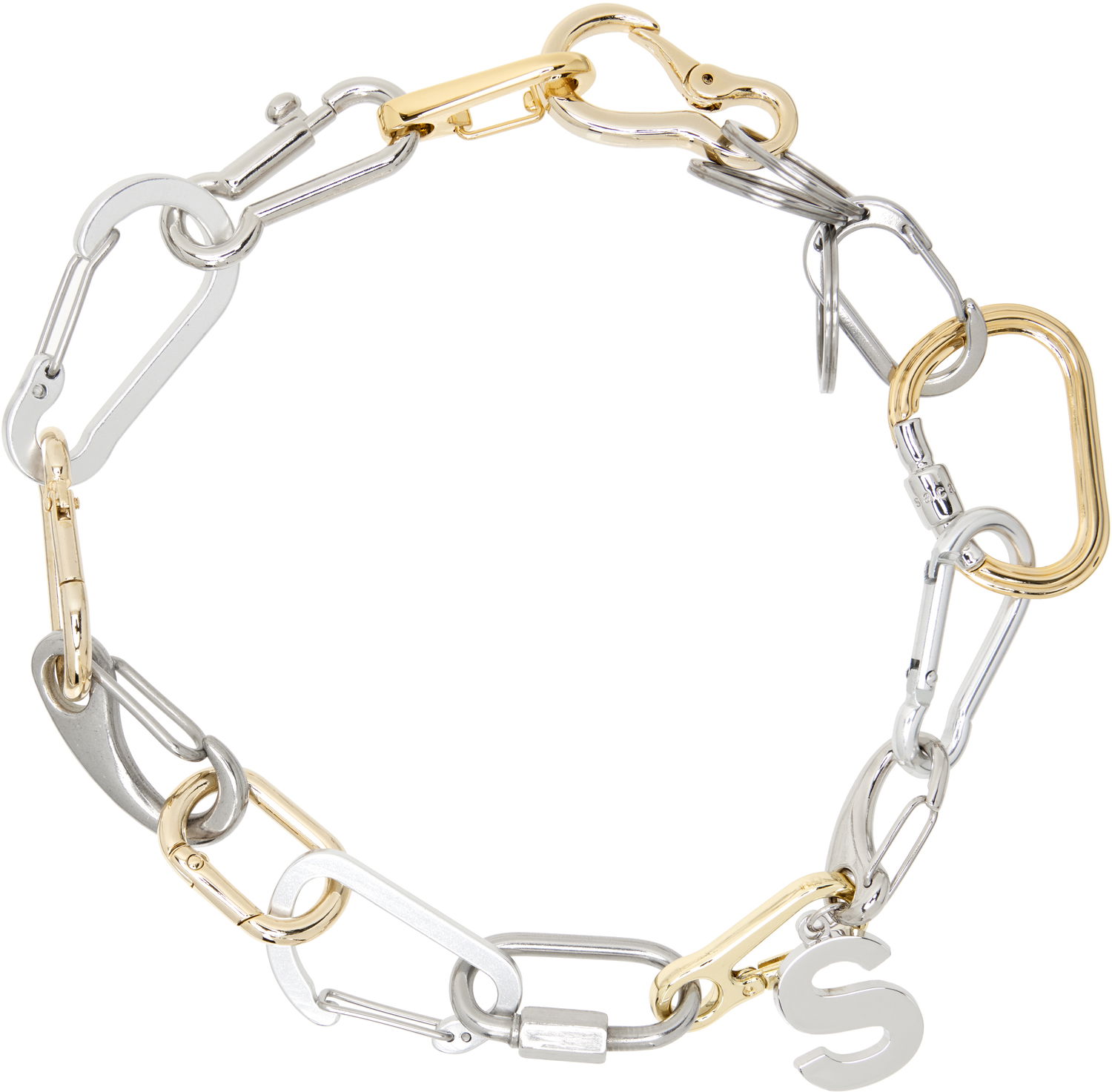 Náhrdelník sacai Sacai Carabiner Chain Necklace with S Letter Metalická | 25-01052S, 0