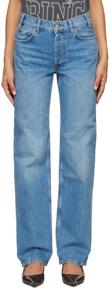 Džínsy Anine Bing Gavin Long Denim Jeans Modrá | A-06-10013-WHD21, 0