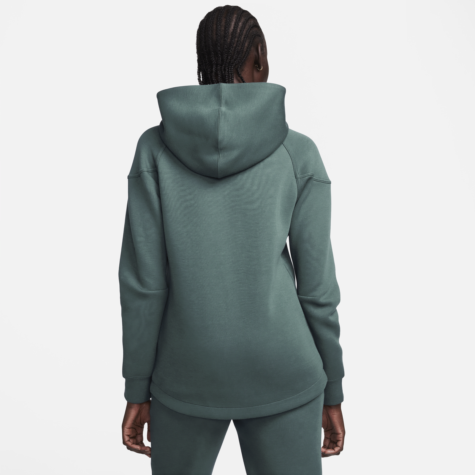 Dámská mikina s kapucí a dlouhým zipem Sportswear Tech Fleece Windrunner - Zelená