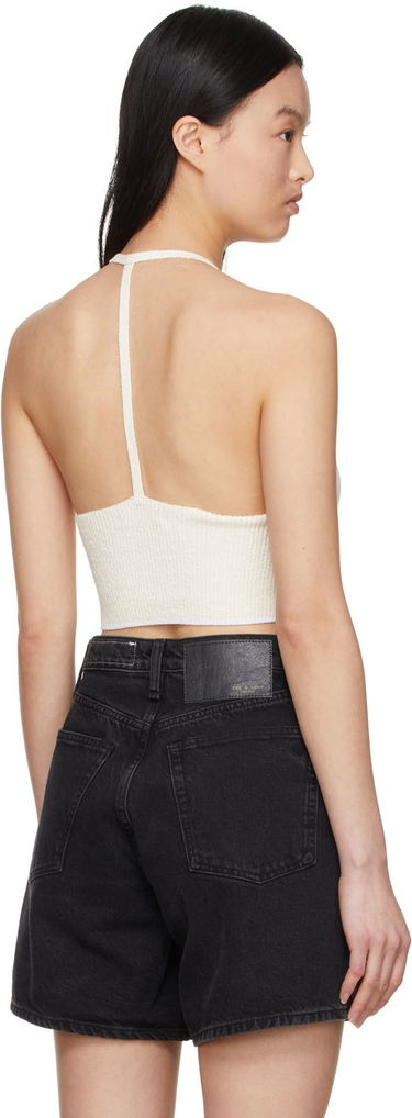 Tielko rag & bone Ribbed Knit Halter Top Biela | WAS22S025CS25, 2