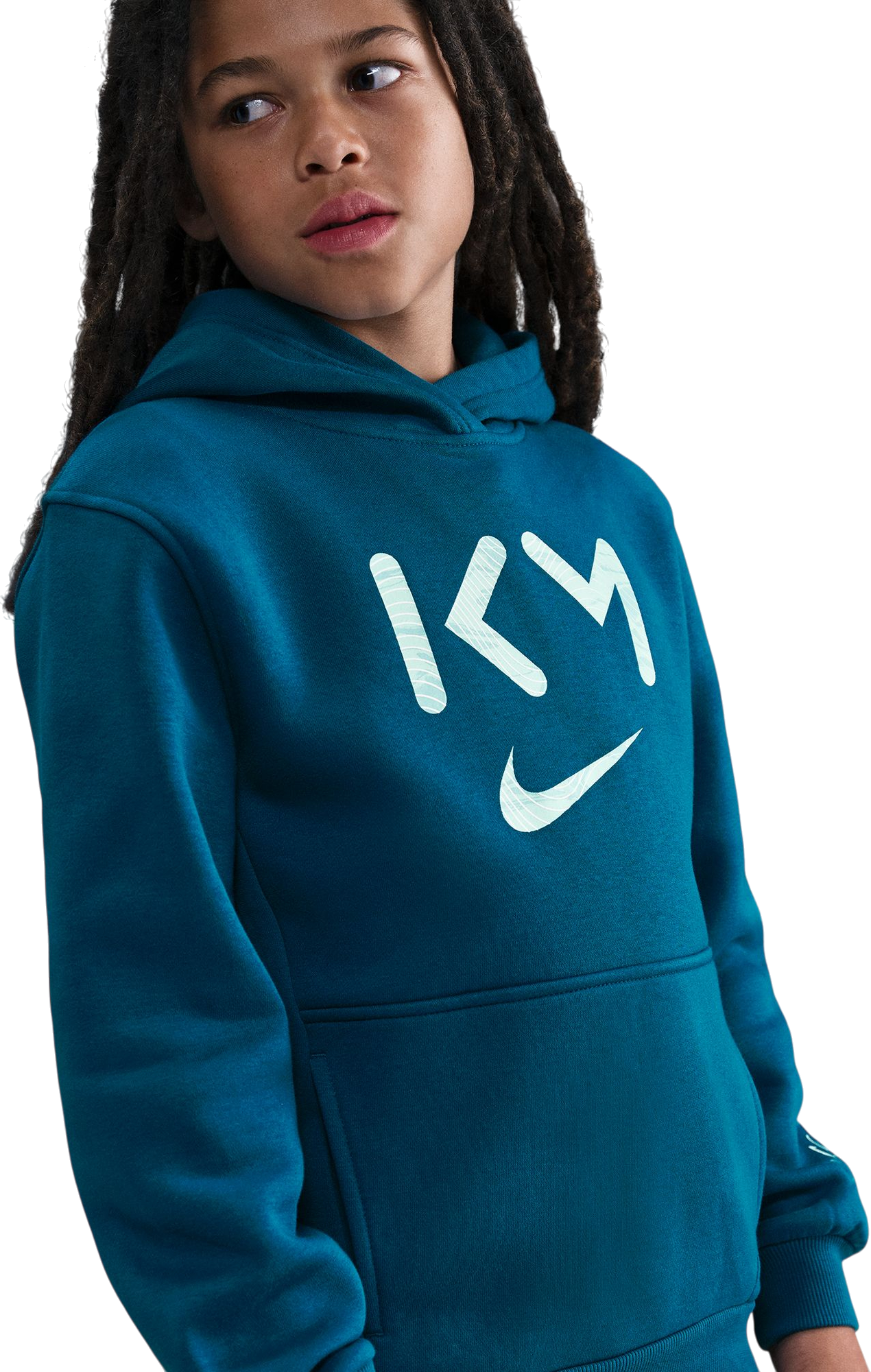 Mikina Nike Kylian Mbappe Club Hoody Kids Tyrkysová | ii1502-301, 1