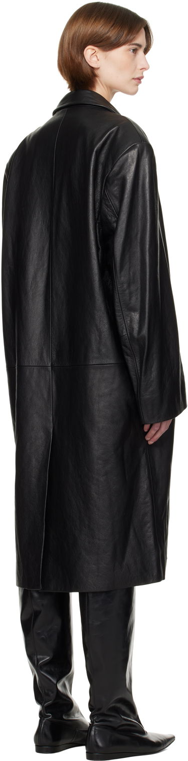Kabáty Entire Studios Entire Studios Single Breasted Leather Coat Čierna | ES2620BL, 2