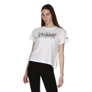 Metallic Bar Authentic Script Crewneck T-Shirt