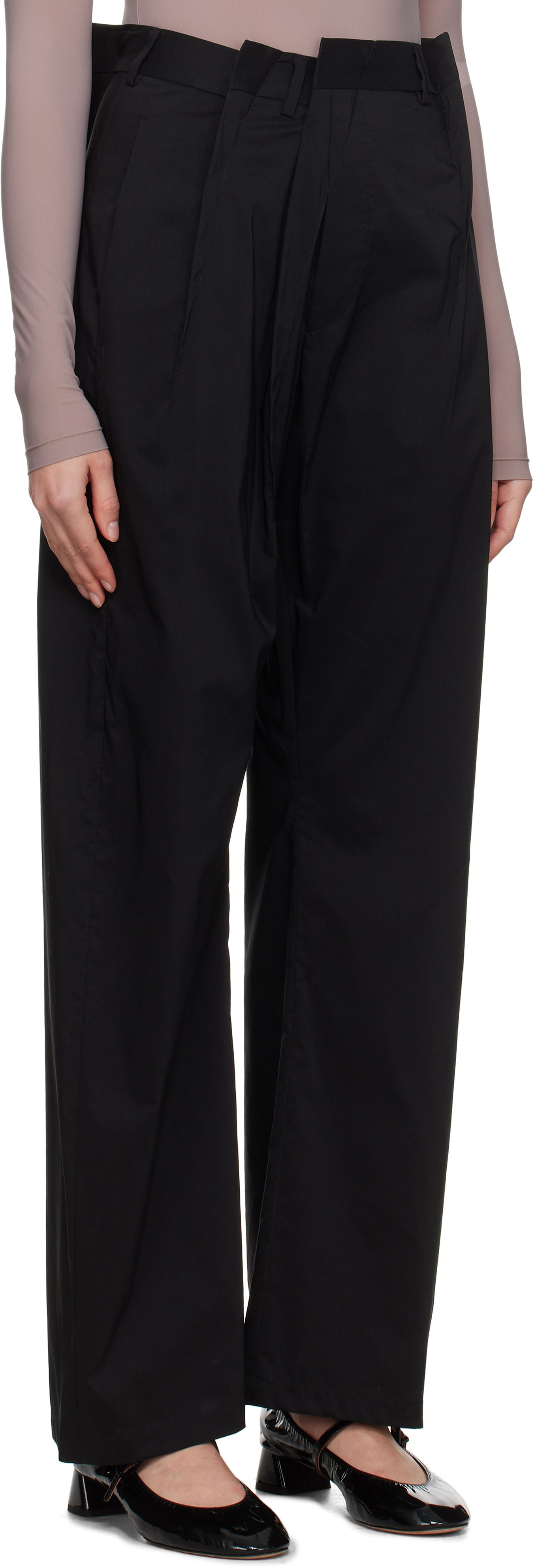 Nohavice Maison Margiela MM6 Maison Margiela Shirting Darting Trousers Čierna | S52KA0530 M35043, 1