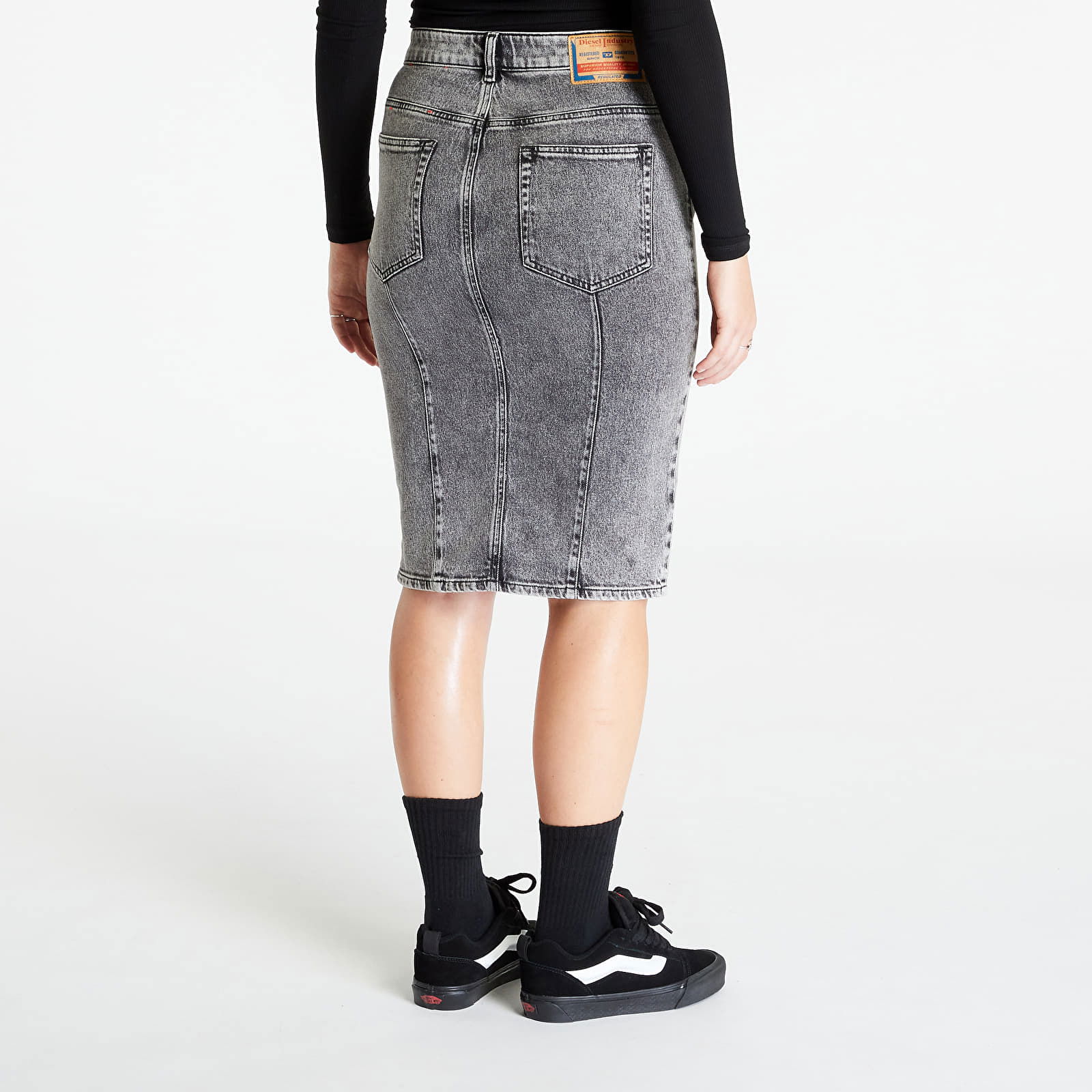 De-Pencil-Z Skirt Black/ Blue