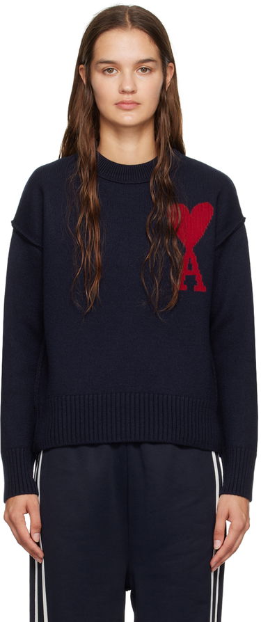 Sveter AMI Sweater Navy | UKS006.018, 0