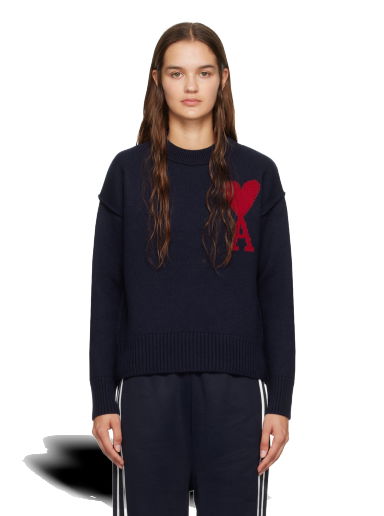 Sveter AMI Sweater Navy | UKS006.018