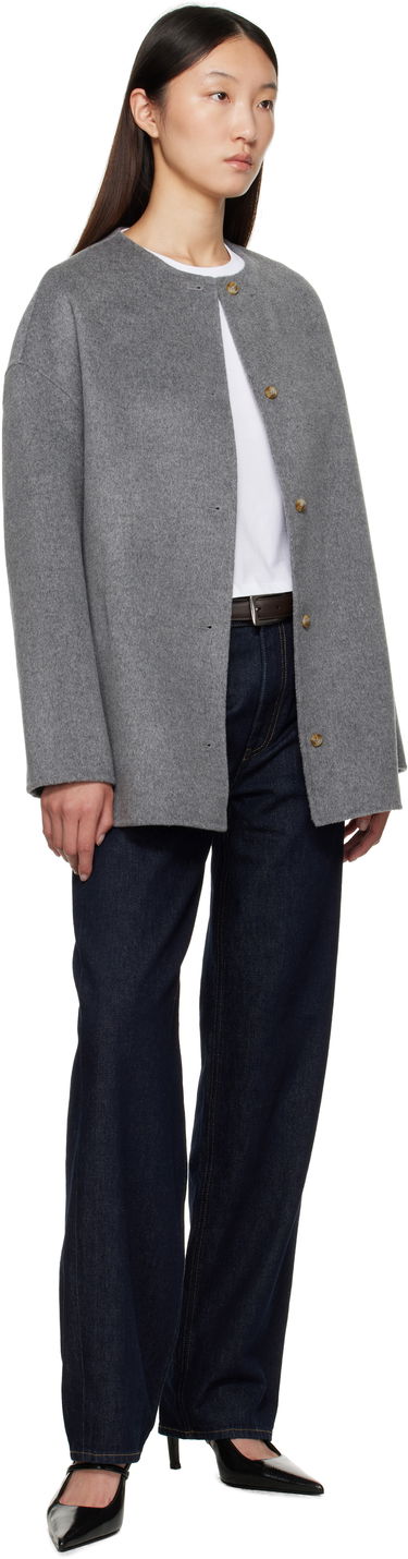 Kabáty Loulou de Saison Loulou de Saison Dunne Wool Short Coat Šedá | DUNNE, 3