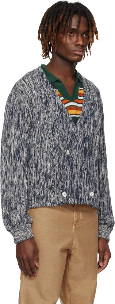 Sveter Bode Bode Double-Breasted Knit Cardigan Modrá | MRS25KT027, 1
