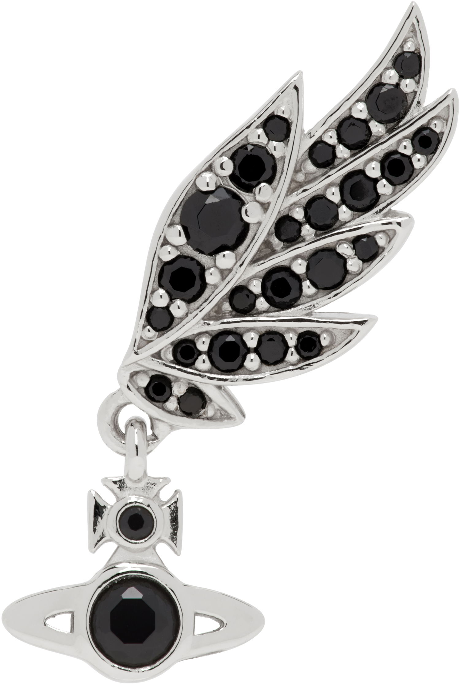 Náušnice Vivienne Westwood Single Stud Earring With Crystals Metalická | 6201034R-01P171-SM, 0
