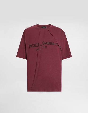 Tričko Dolce & Gabbana Dolce & Gabbana Cotton T-shirt with Logo Vínová | G8SN9TG7O2MF0130, 0