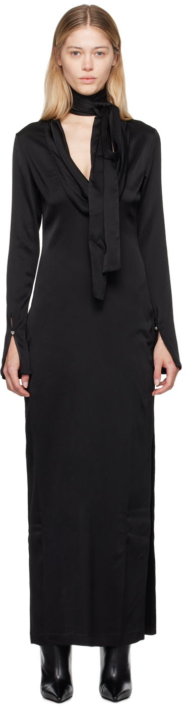 Šaty Blumarine Blumarine Cowl Neck Maxi Dress Čierna | A422A470A, 0