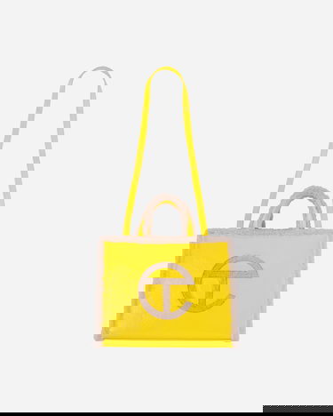 Tote bag UGG Telfar Medium Crinkle Leather Shopper "Taxi" Žltá | 1155851 TAX, 4