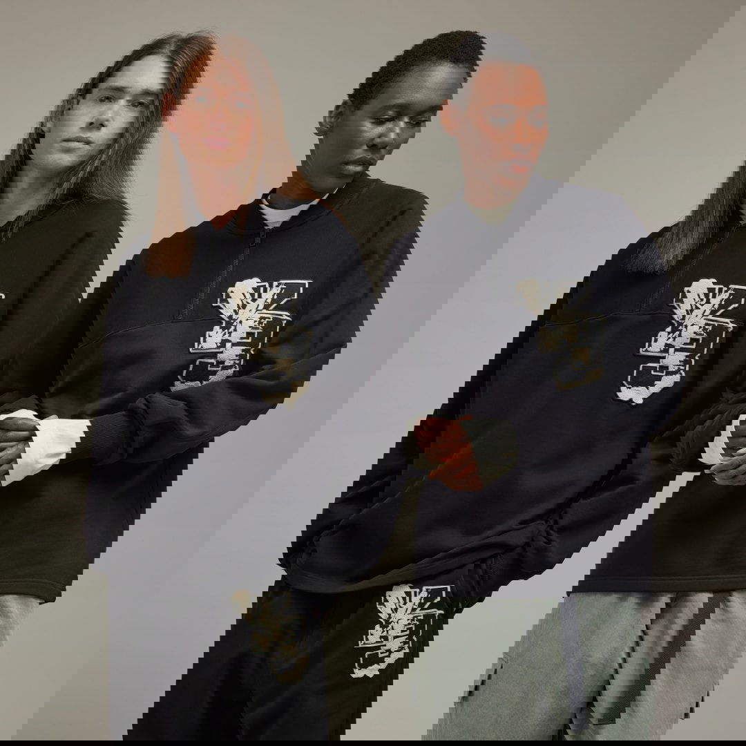 Mikina Y-3 Graphic Logo French Terry Crew Čierna | IQ2130, 1