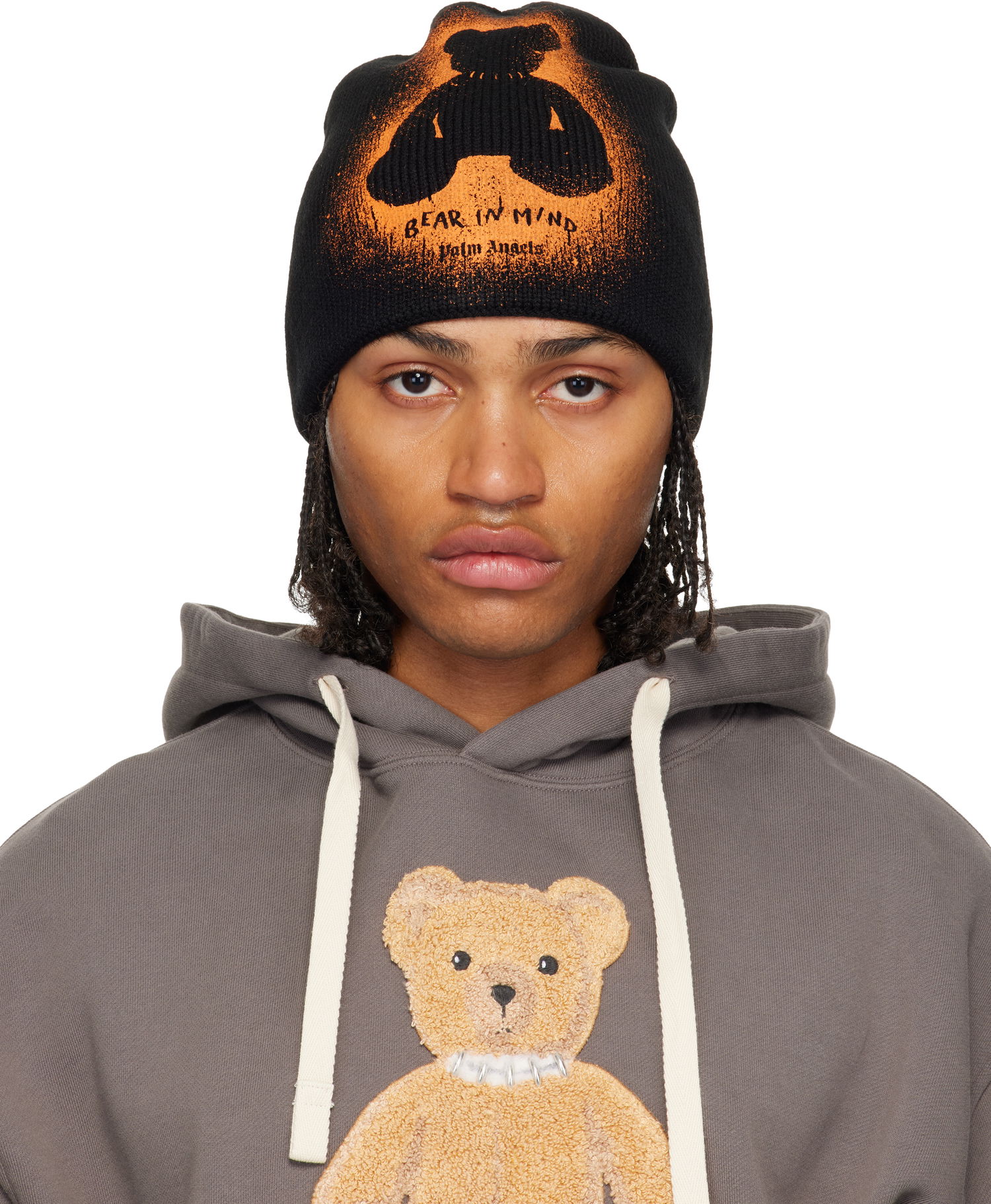 Kulicha Palm Angels Spray Bear Beanie Čierna | PMLC036F25KNI0021066, 0
