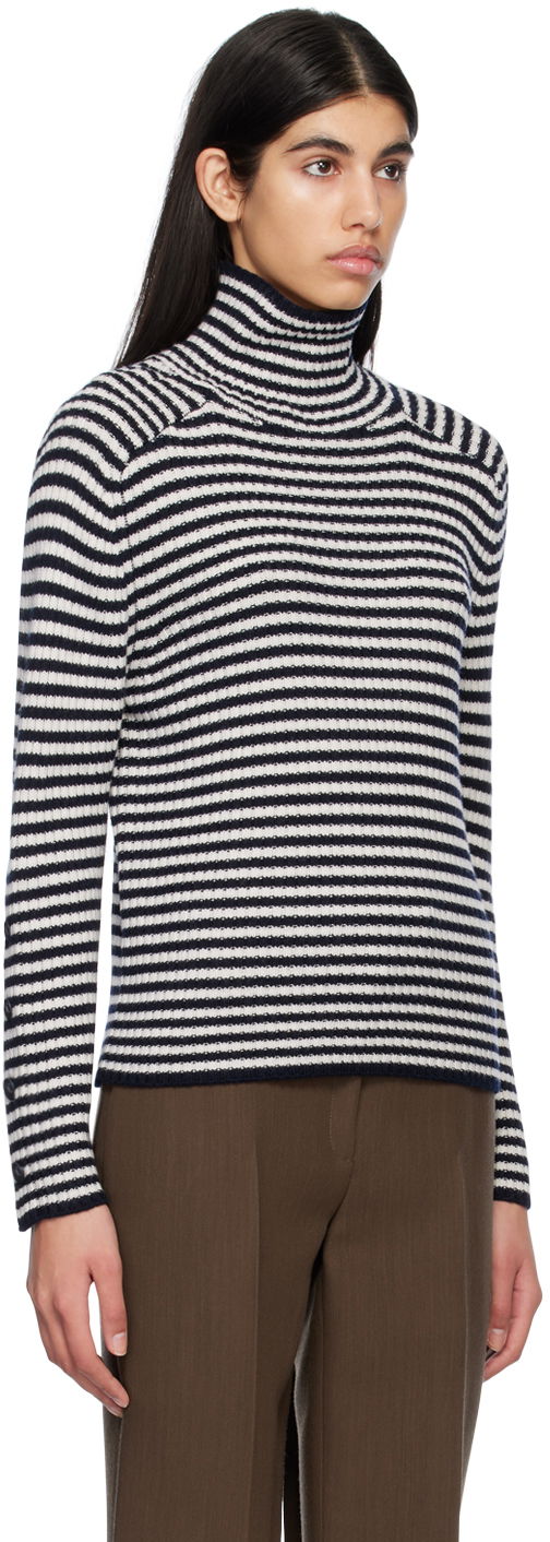 Sveter Max Mara Striped Turtleneck Sweater Čierna | 2313610531600 13610531, 1