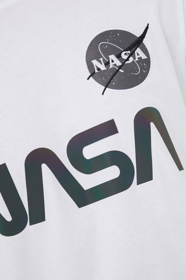 Tričko Alpha Industries NASA Rainbow Reflective Tee Biela | 178501RR.09, 4