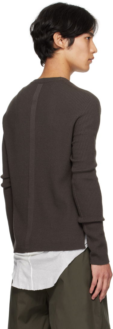 Sveter Rick Owens Rick Owens Concordians Ribbed Geo Sweater Hnedá | RU02E1639 RIBM, 2