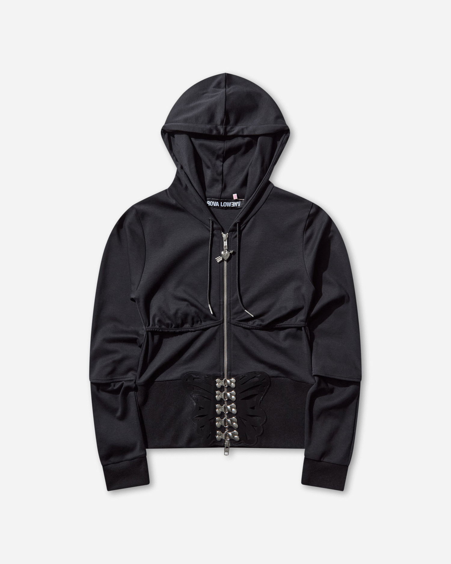 Mikina Chopova Lowena Carino Cropped Hoodie Čierna | 5261 BLCK, 1