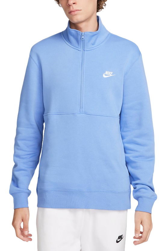 Mikina Nike Mikina Club HalfZip Sweatshirt Modrá | dd4732-450