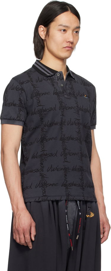 Polo tričko Vivienne Westwood Vivienne Westwood Classic Signature Polo Šedá | 2H01000I-J008T-, 1