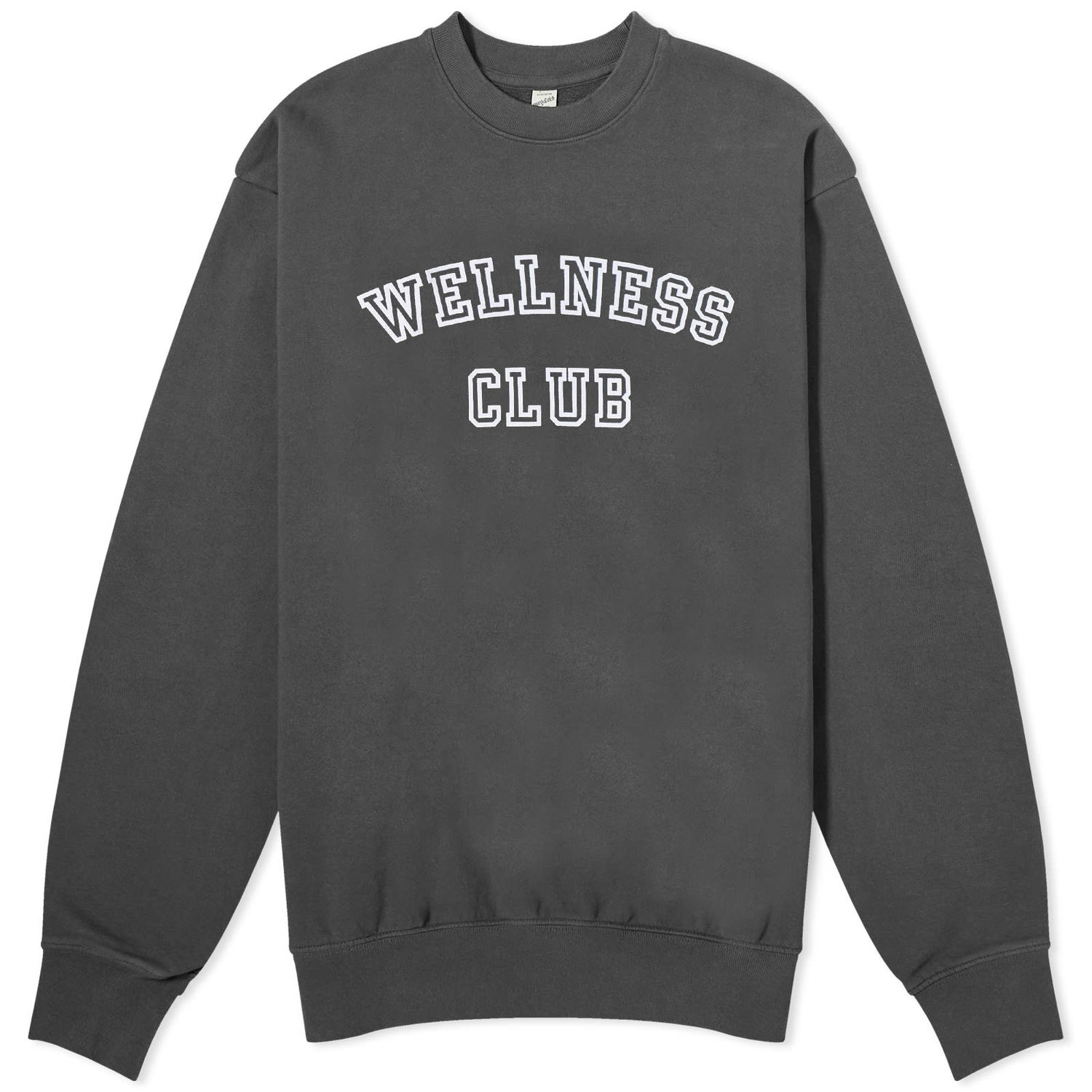 Sveter Sporty & Rich Wellness Club Flocked Crew Sweat Šedá | CRAW237FB, 0