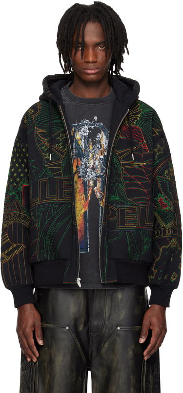 Mikina Who Decides War Who Decides War Pelle Pelle Edition Monument Zip-Up Hoodie Čierna | 1110620030SS25, 0