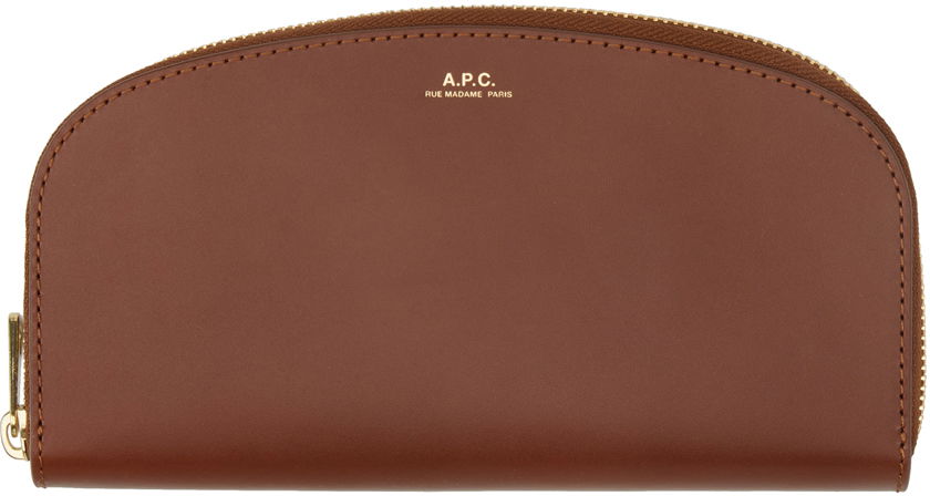 Peňaženka A.P.C. Demi-Lune Wallet Hnedá | PXAWV-F63218, 0