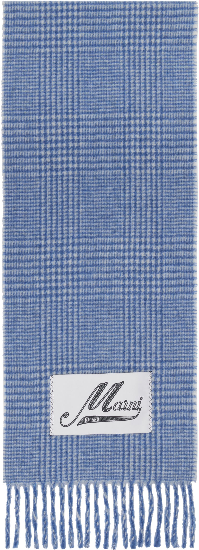 Šál Marni Wool Glen Plaid Scarf Modrá | SCMC0141Y0 UAW056