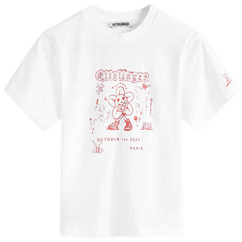 ● GANNI ● Kittens T-shirt T4060 151 ganni t-shirt womanbasic jersey kittens relaxed t shirt