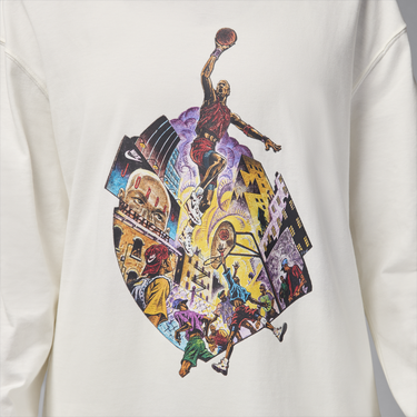Tričko Jordan Long Sleeve T-Shirt Print Biela | FV7197-133, 3