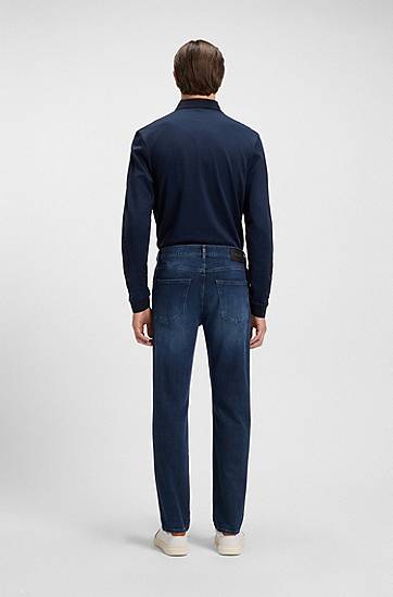 Džínsy BOSS Maine regular-fit jeans soft-touch denim Modrá | 50550938, 1