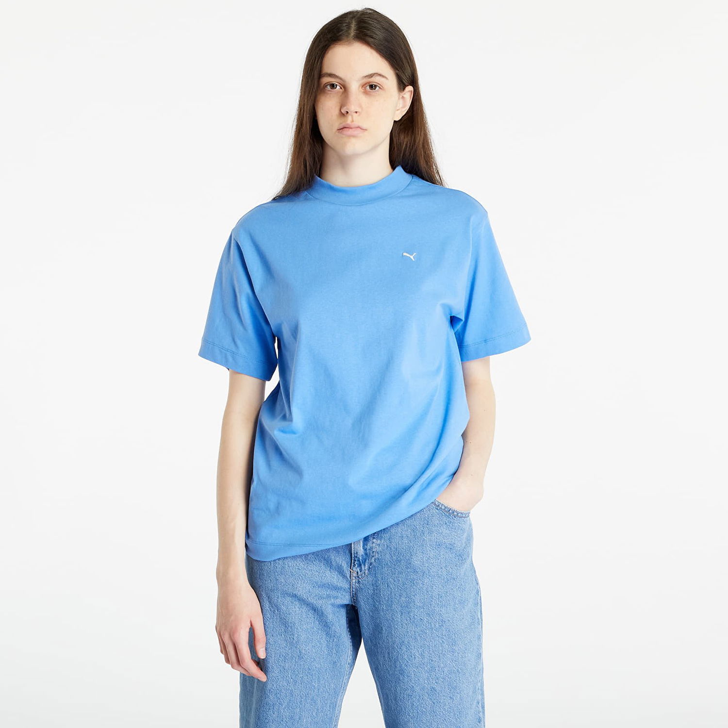 Tričko Puma x YONA SUNPŌ Mock Neck Tee Modrá | 53797745, 1