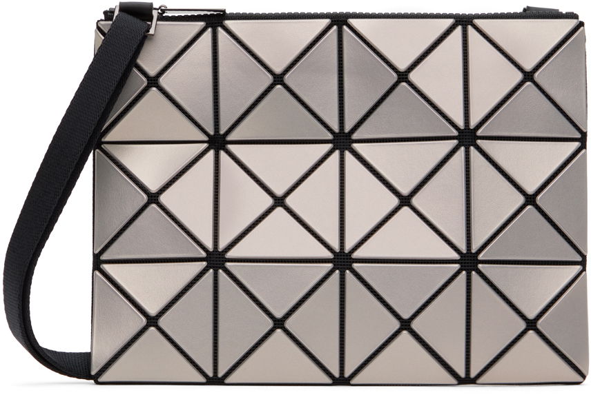 Taška cez rameno BAO BAO ISSEY MIYAKE Geometric Pattern Metallic Crossbody Bag Šedá | BB46AG626, 0