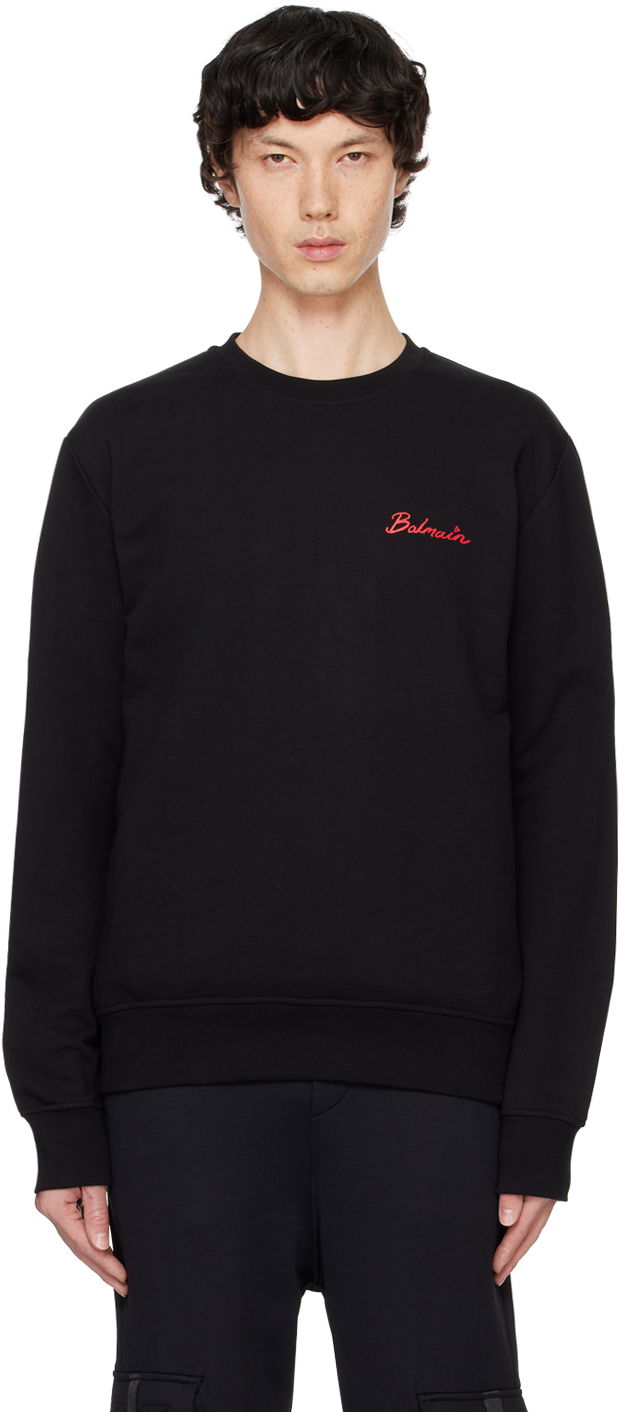 Mikina Balmain 'Kiss' Print Sweatshirt Čierna | DH0JQ040GE15, 0