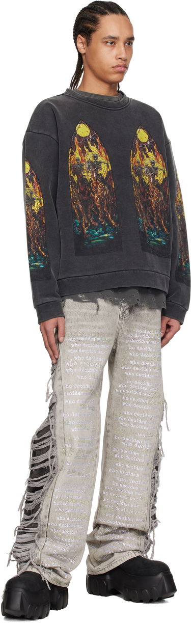 Sveter Who Decides War Who Decides War Anvil Crewneck Sweater Čierna | 1110010030SS25, 3
