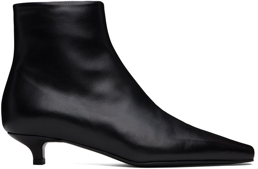 Doplnky TOTEME TOTEME 'The Slim Ankle' Kitten Heel Boots Čierna | 234-WLGSE123-LE0014, 0