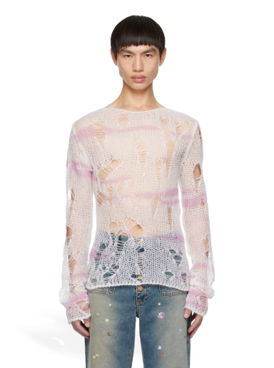 Sveter Acne Studios Laddered Sweater Biela | B60276-