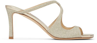 Doplnky Jimmy Choo Jimmy Choo Anise 75 Glitter Heeled Mules Metalická | ANISE 75, 0