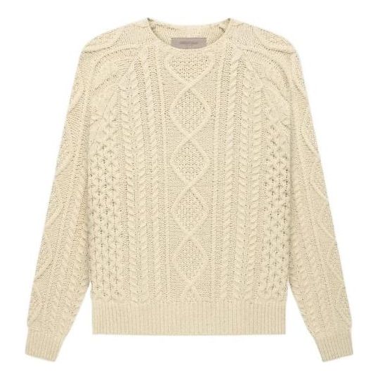 Sveter Fear of God Fear of God Essentials Cable Knit Sweater Béžová | FOG-FW22-749